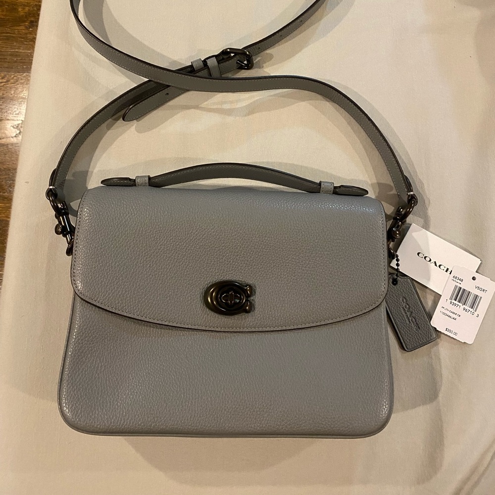 Coach gray bag. Removal strap. tags and dust bag